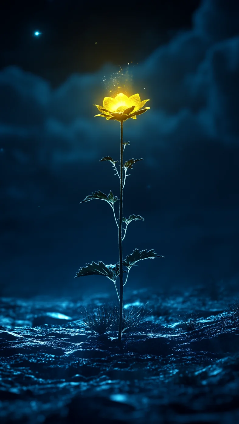 A flower blooms in the desert wallpaper
