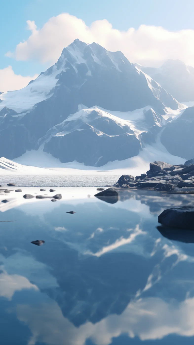 Abstract Impressionism glacial alpine wallpaper