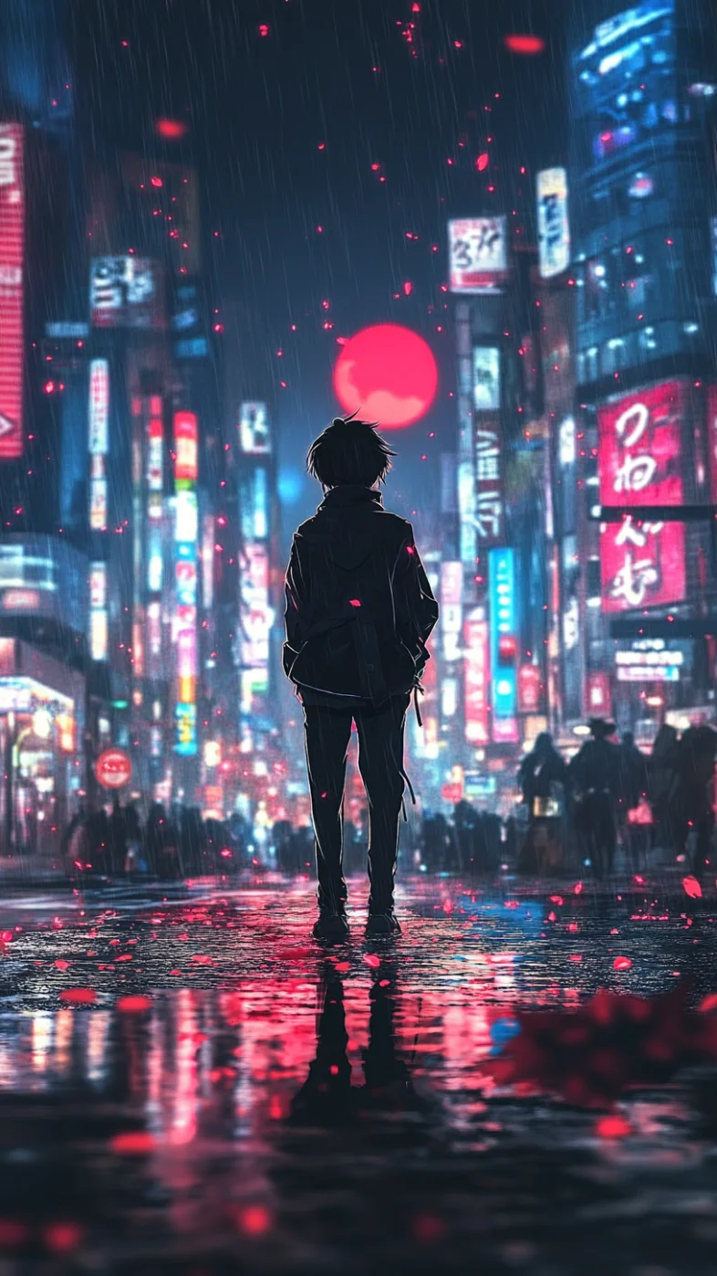 Alone anime boy wallpaper