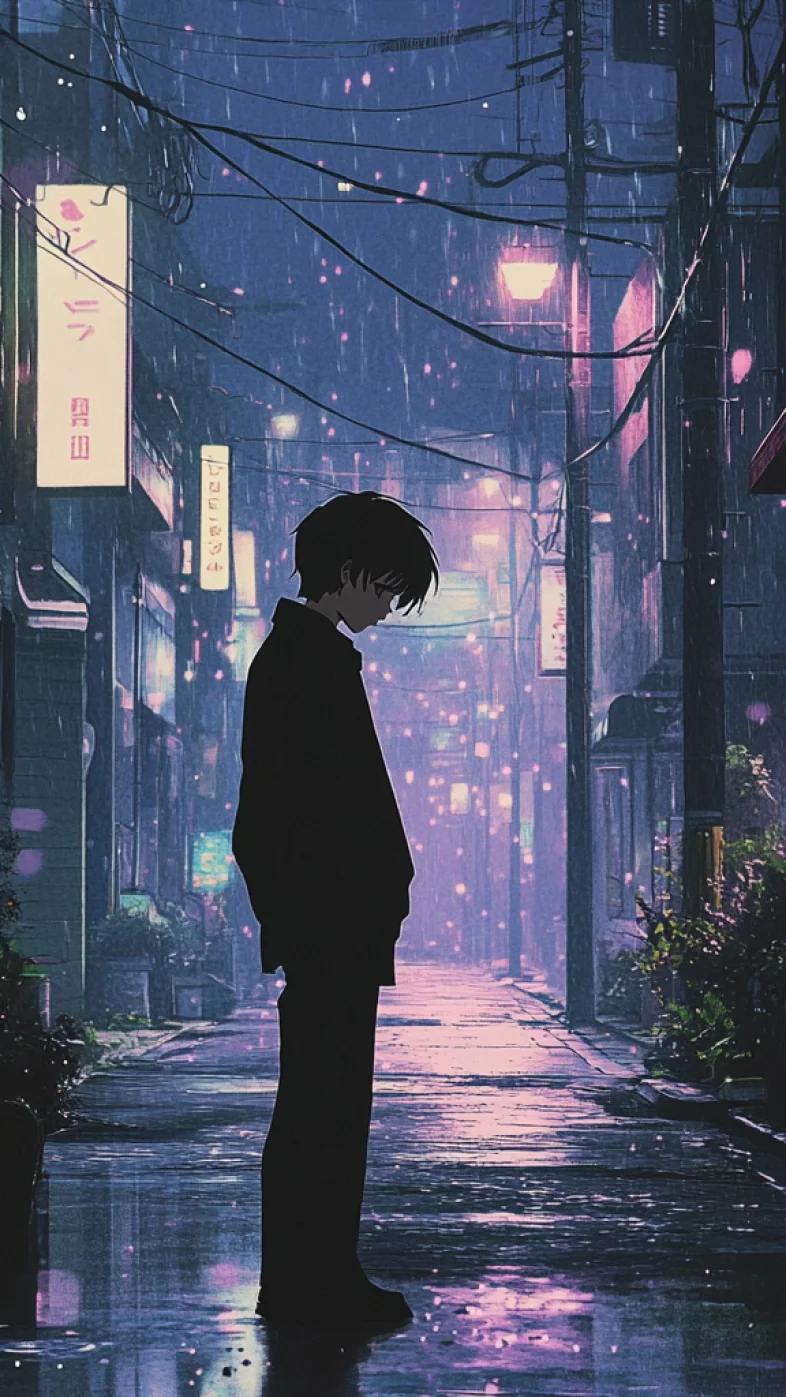 Alone anime boy wallpaper