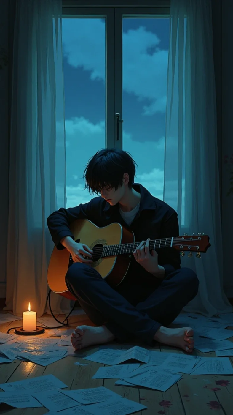 Alone anime boy wallpaper