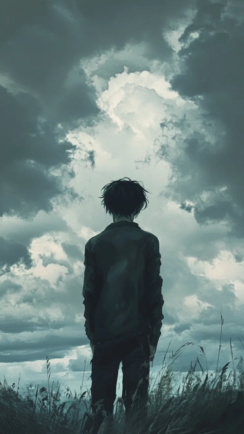 Alone anime boy wallpaper