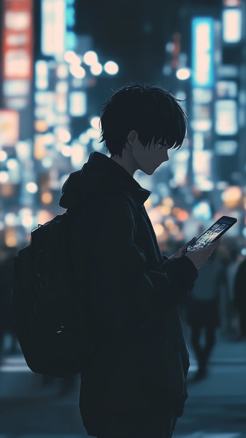 Alone anime boy wallpaper
