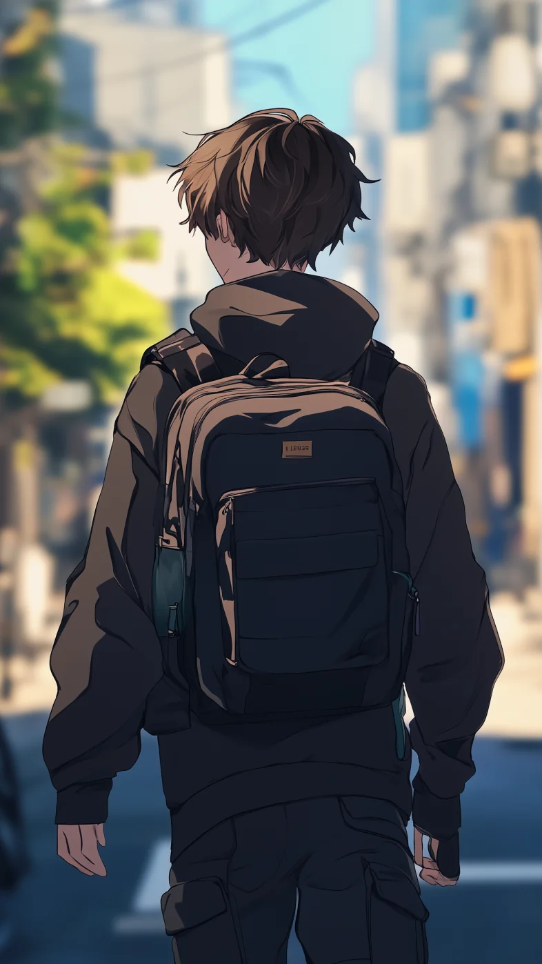 Alone anime boy wallpaper