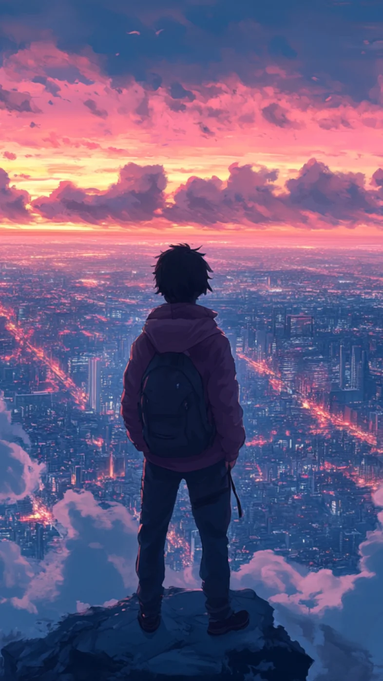 Alone anime boy wallpaper