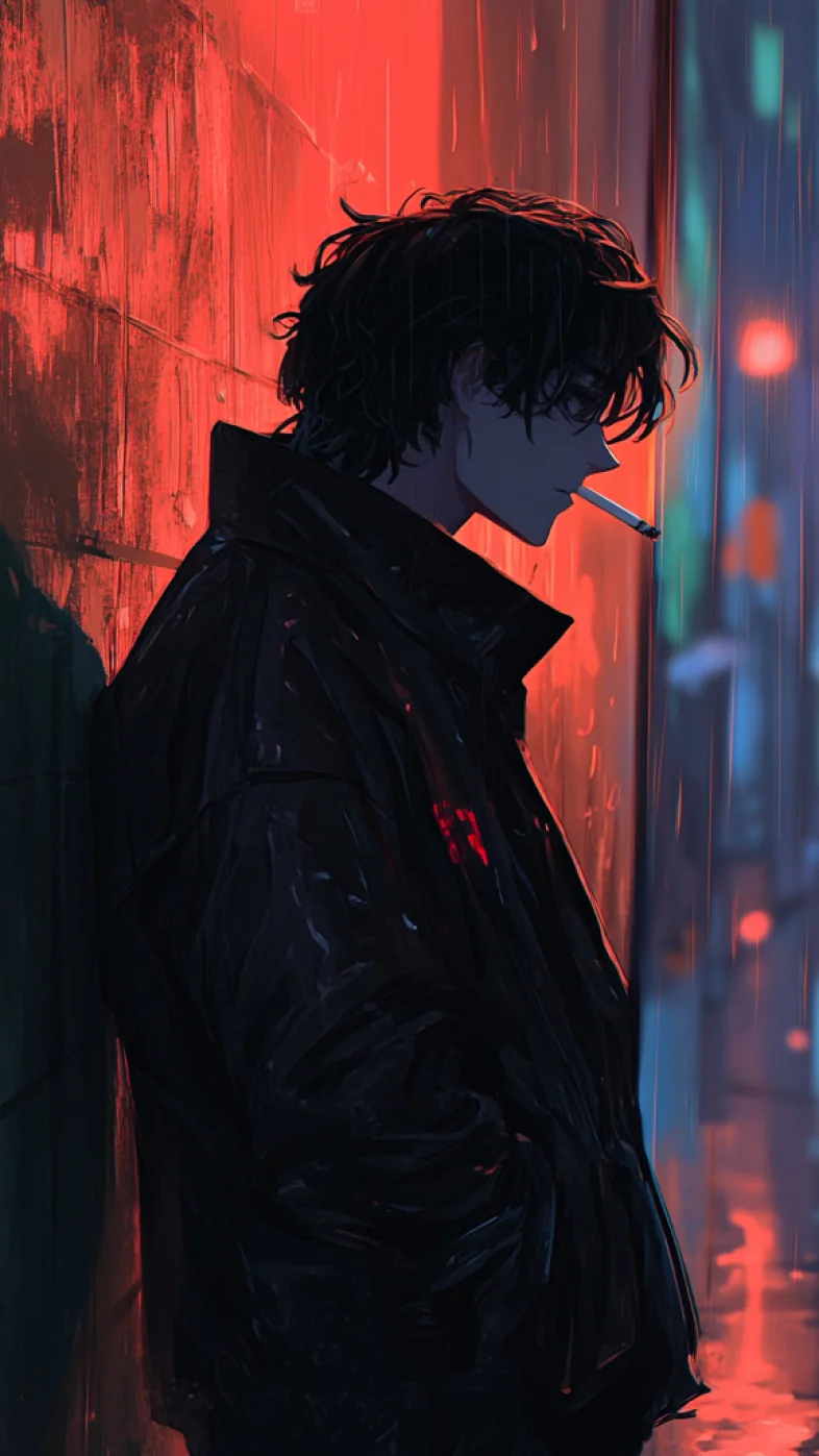 Alone anime boy wallpaper