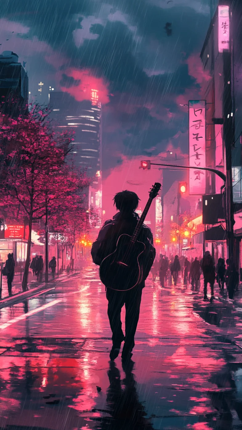 Alone anime boy wallpaper