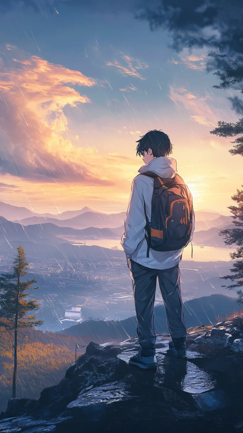 Alone anime boy wallpaper