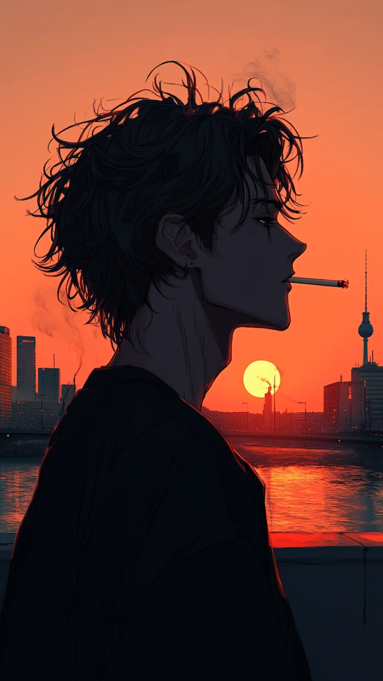 Alone anime boy wallpaper