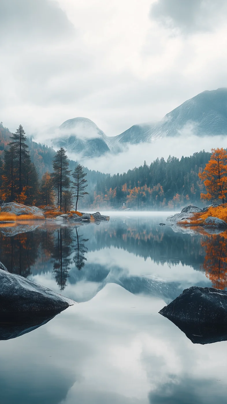 Beautiful mountain landscape wallpaper