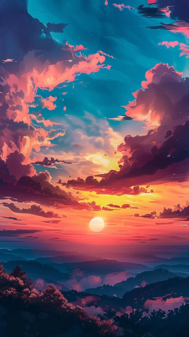 Beautiful nature painting wallpaper