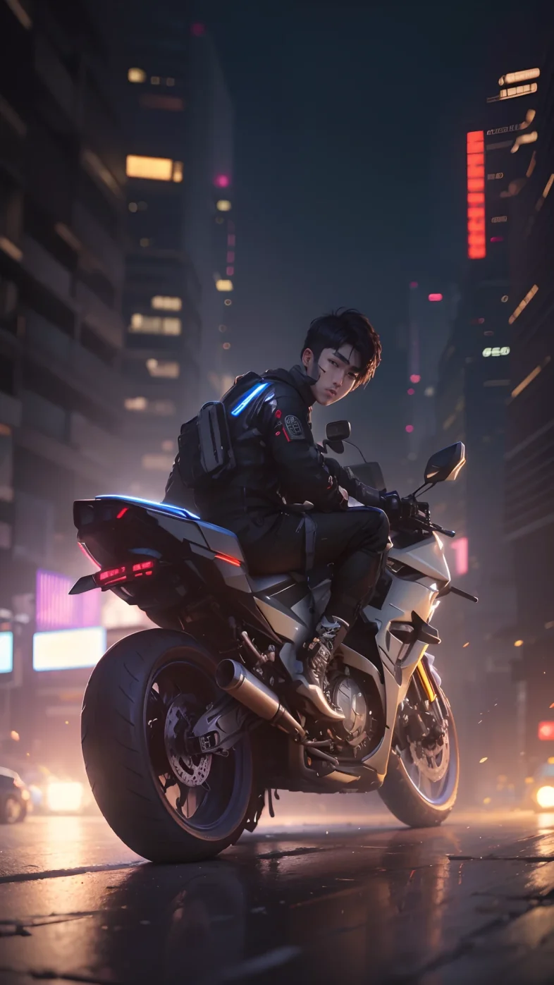Biker boy wallpaper