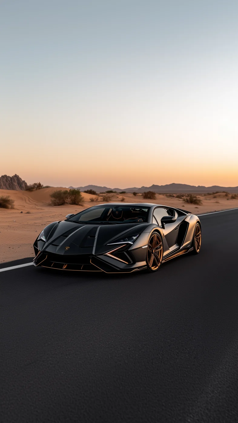 Black Lamborghini Sian car wallpaper