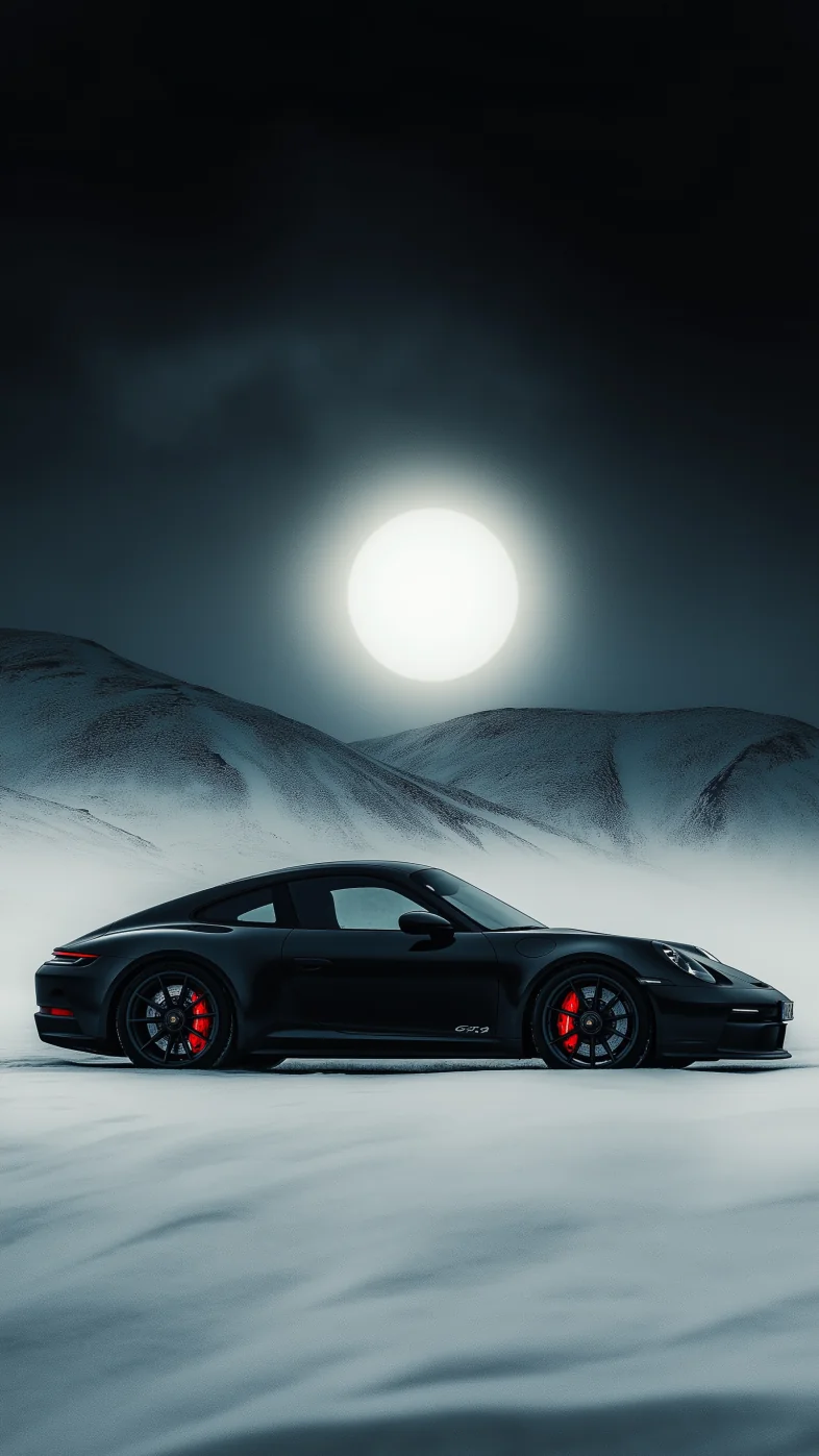 Black Porsche GT2 car wallpaper