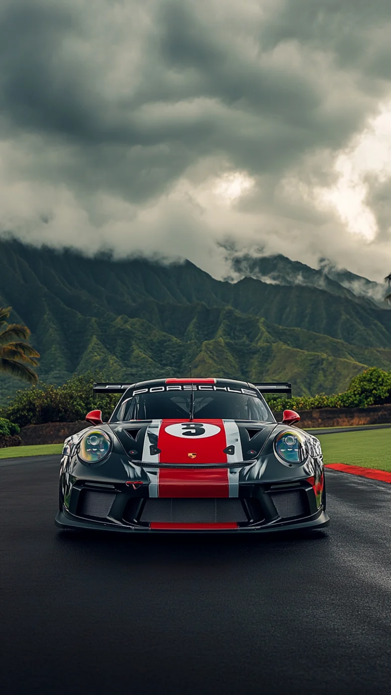Black Porsche GT car wallpaper