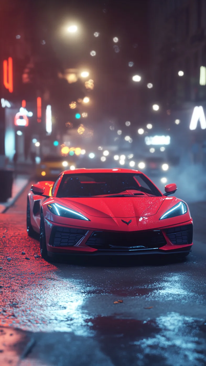 Corvette Stingray red car wallpaper