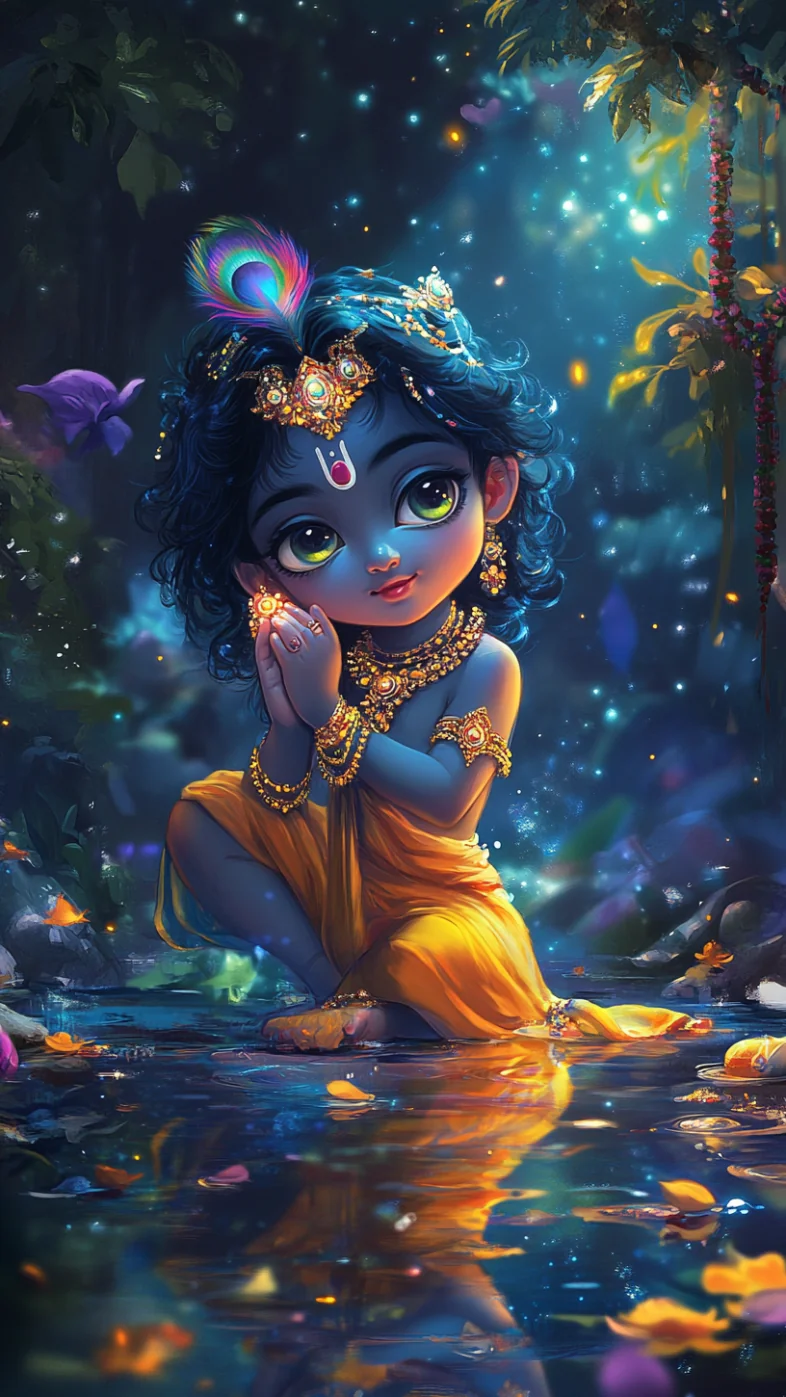 Cute little krishna wallpaper