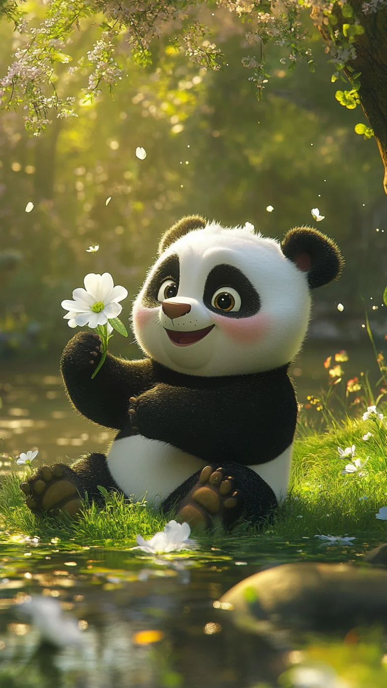 Cute panda baby wallpaper