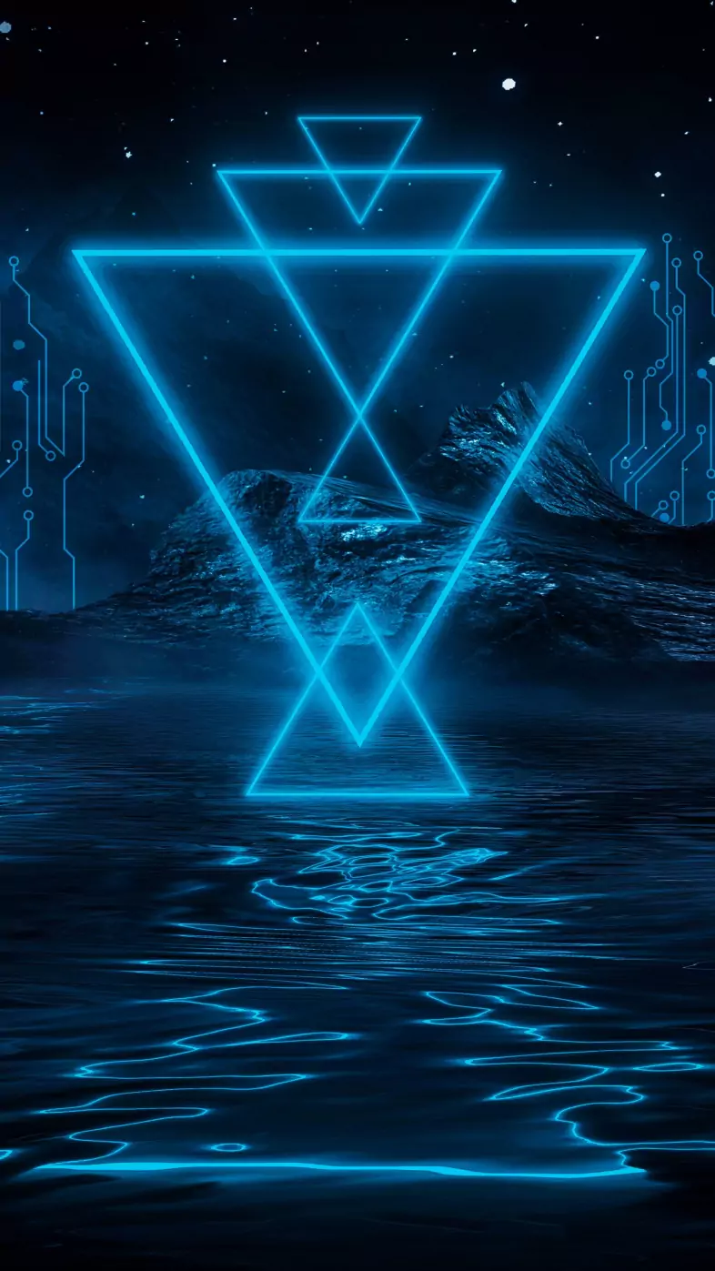 Digital triangle wallpaper