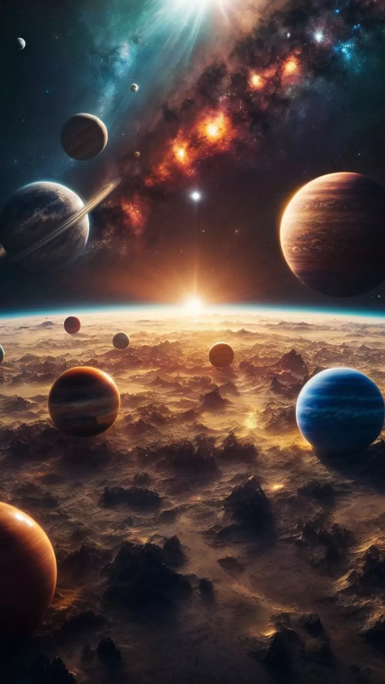 Fantasy image of space wallpaper