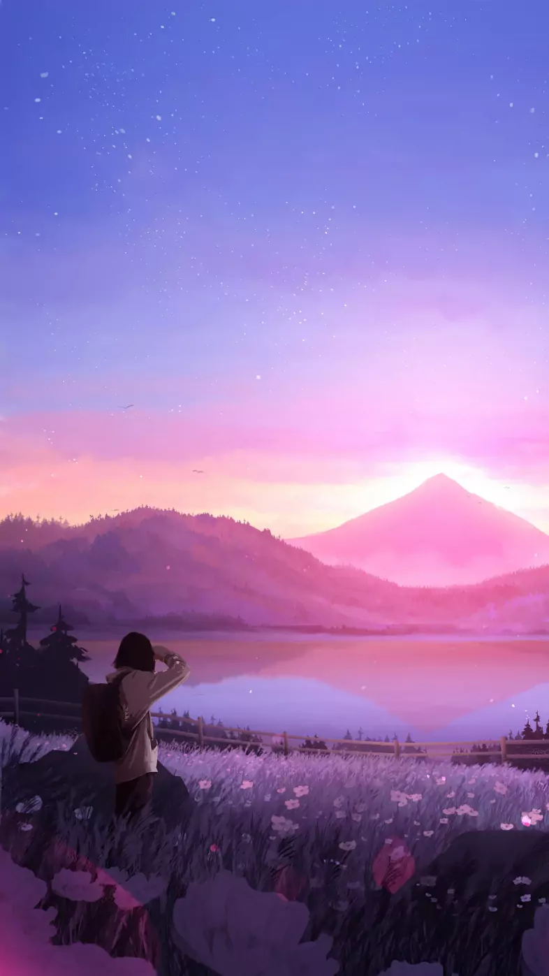 Girl capturing every moment wallpaper