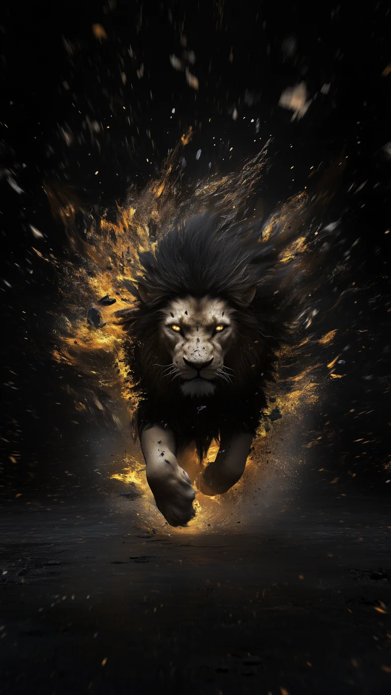 Lion art wallpaper