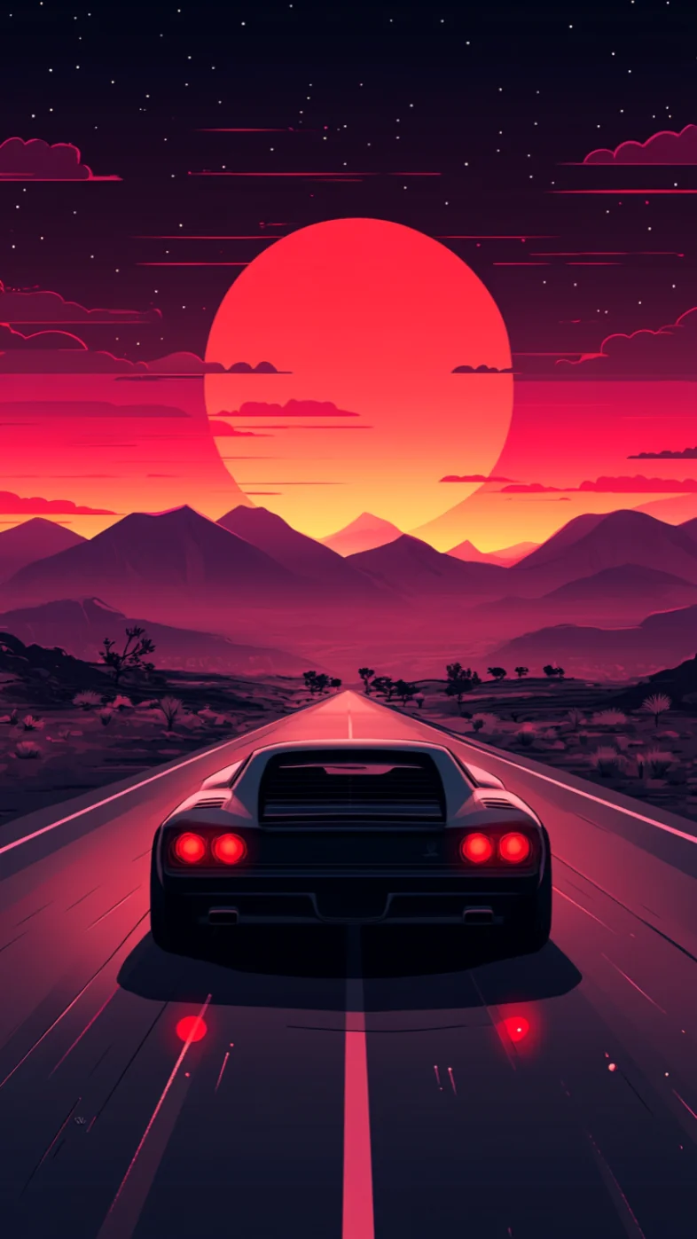 Minimalist car wallpaper
