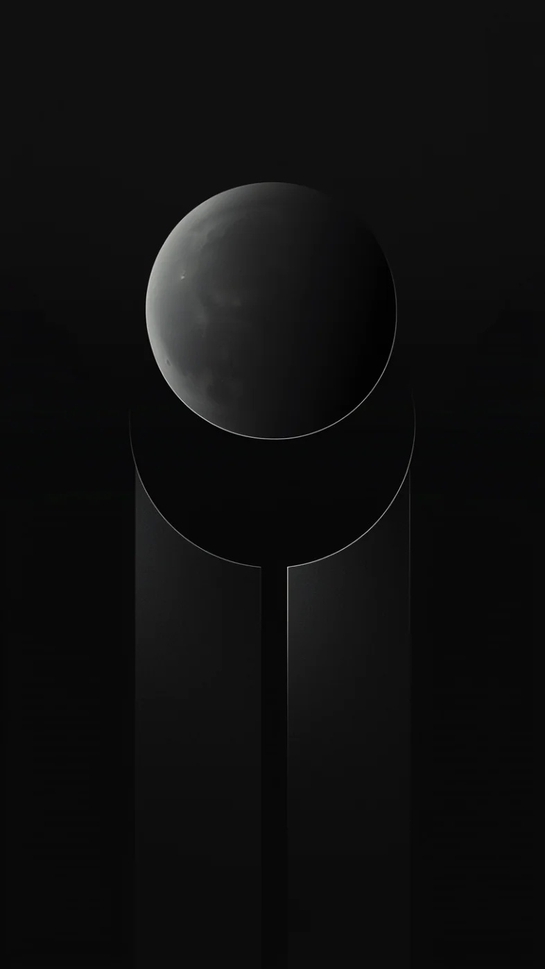 Minimalist dark gray arcs black wallpaper