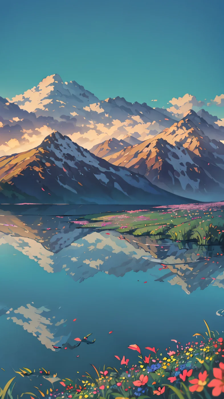 Mountain art wallpaper