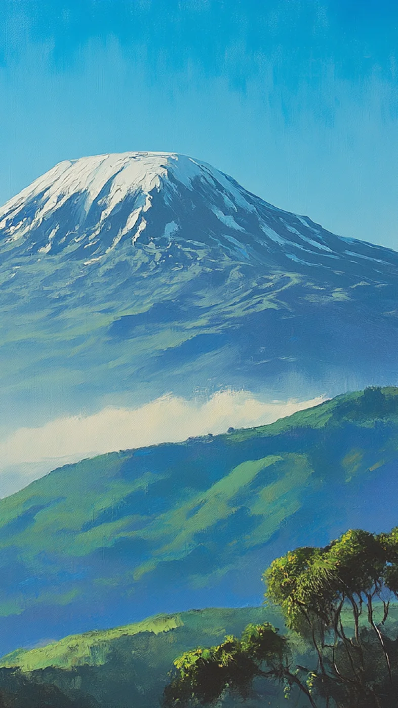 Mountain art wallpaper