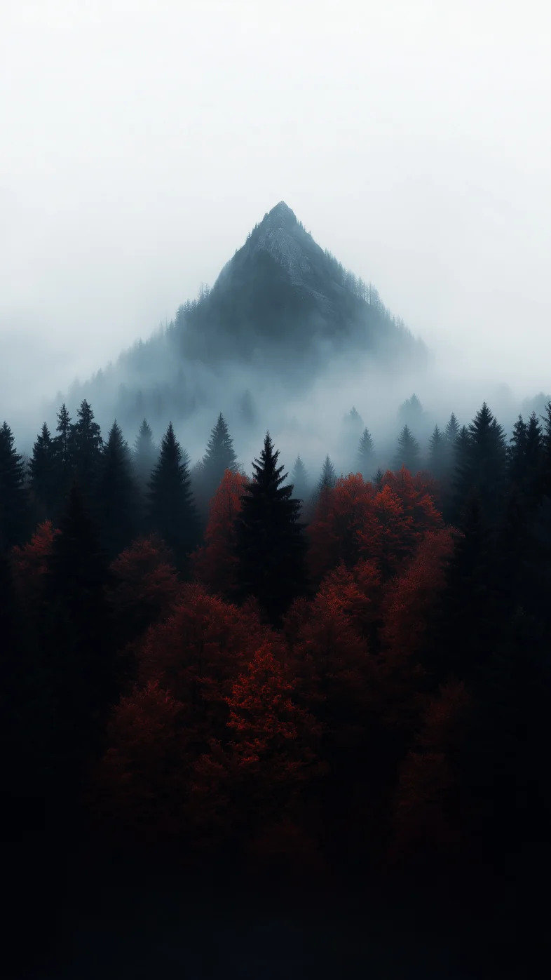Mountain fog wallpaper