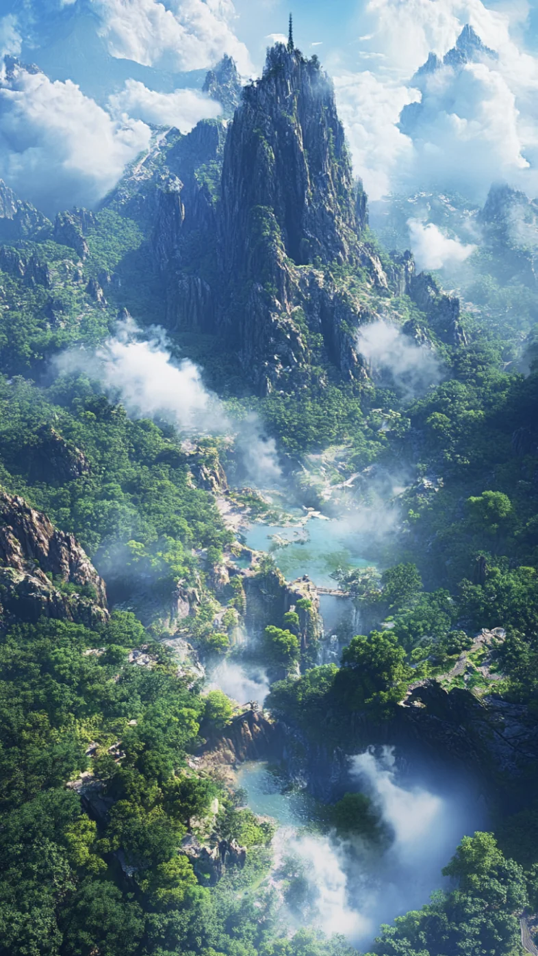 Mountain fog wallpaper