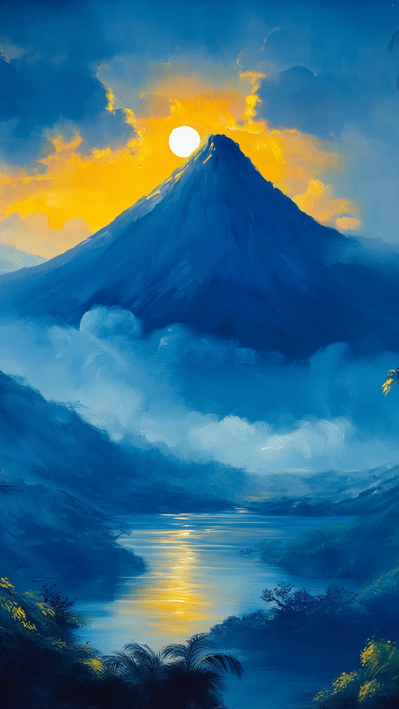 Mountain painting wallpaper