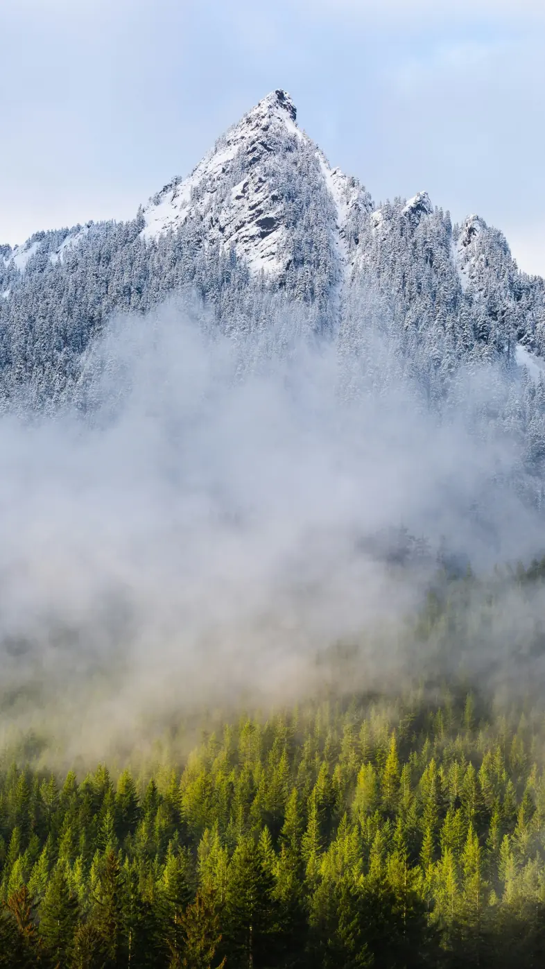 Mountain smoke wallpaper