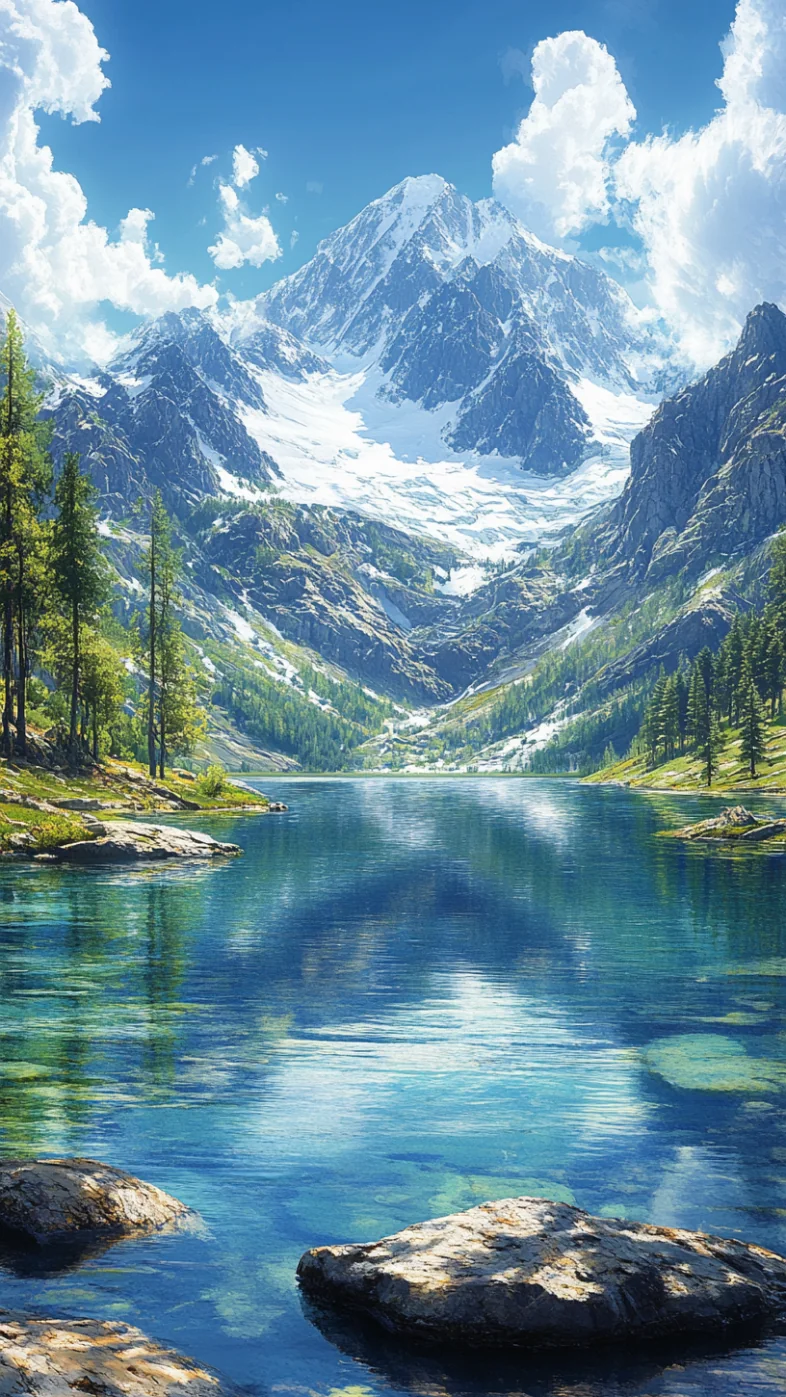 Nature river mountains wallpaper