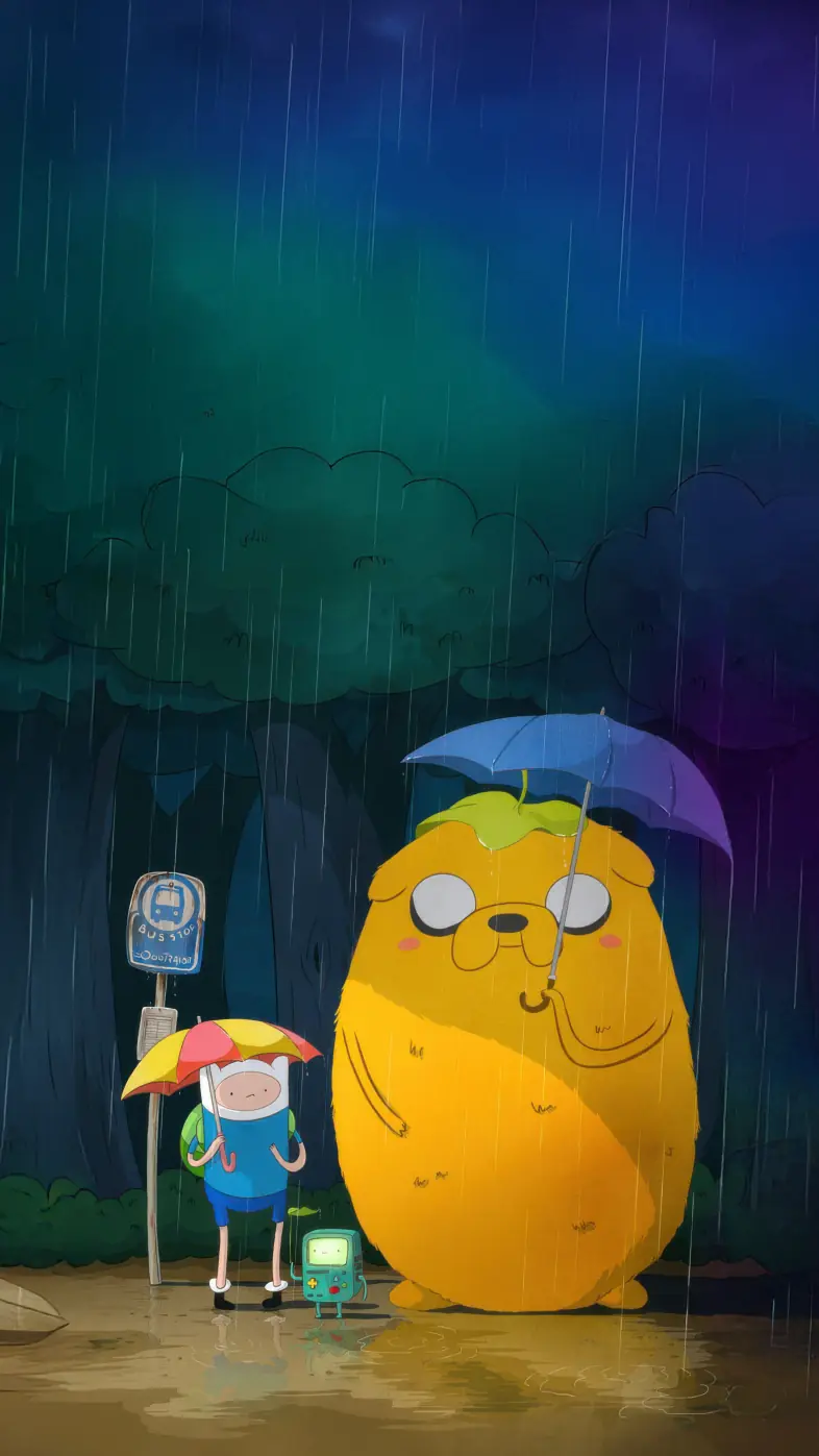 Rainy Day Daydream cartoon wallpaper