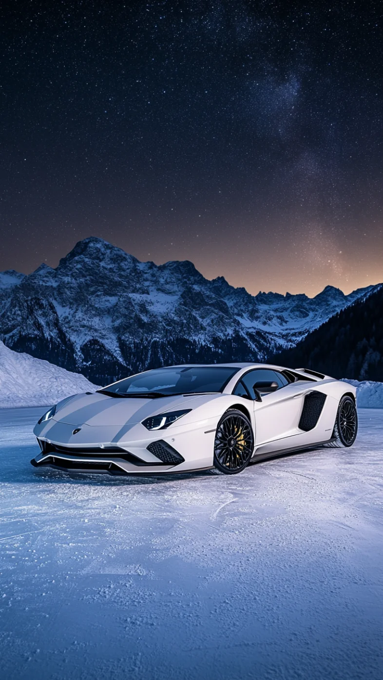 White Lamborghini car wallpaper