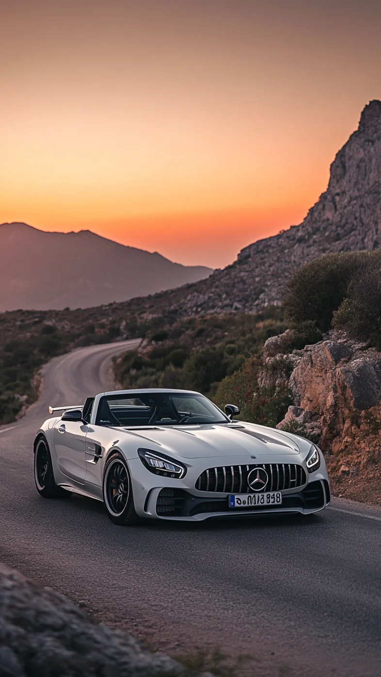 White Mercedes AMG car wallpaper