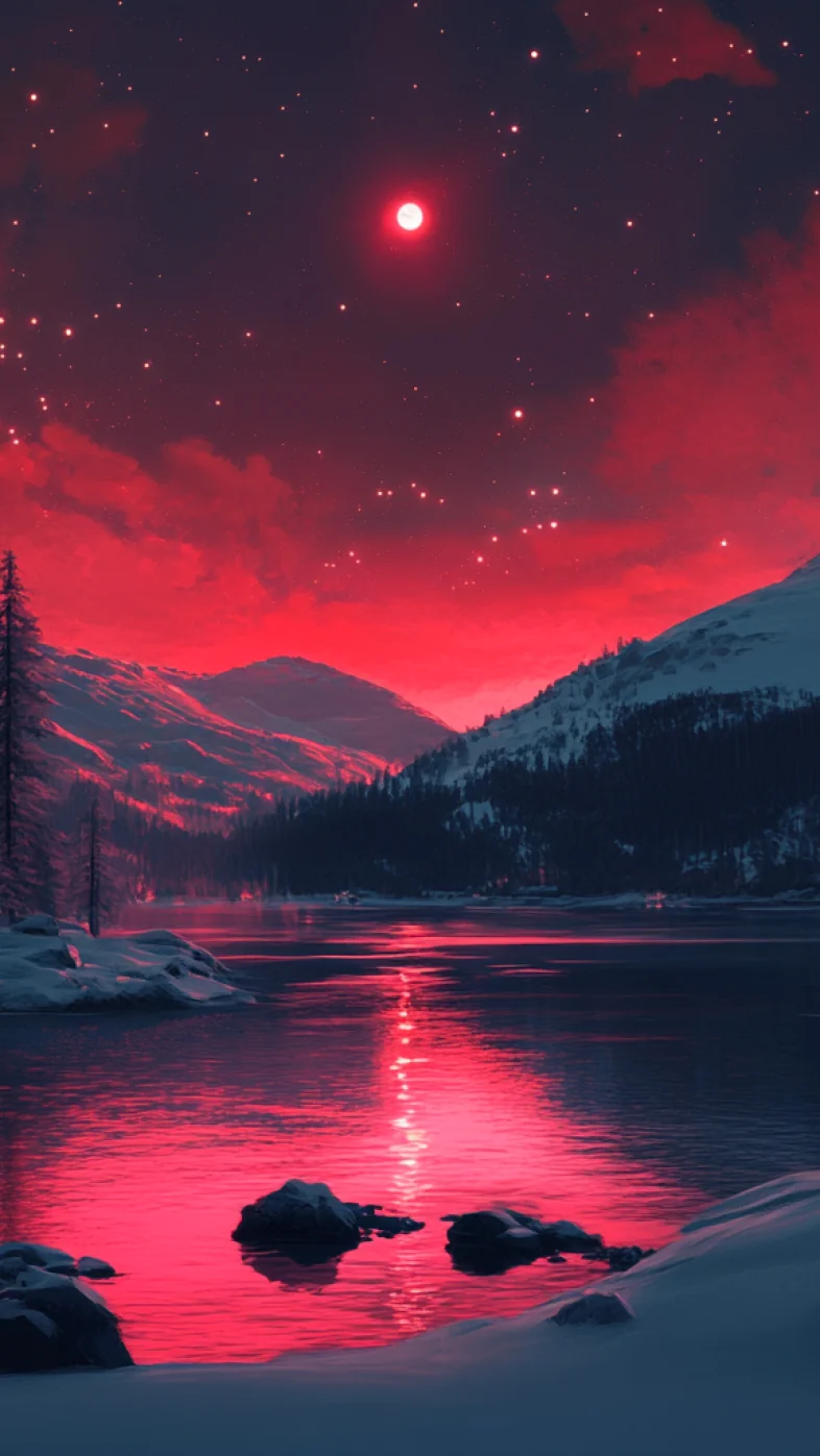 Winter Night Aurora wallpaper