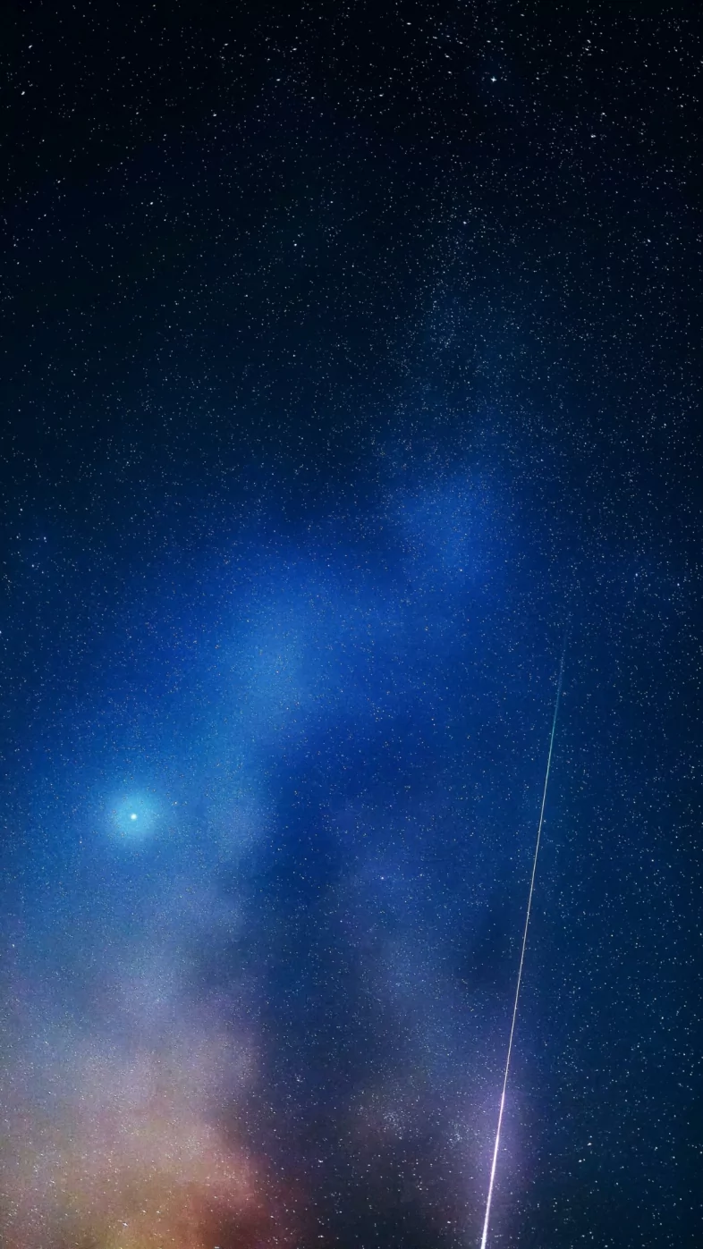 aesthetic blue shine star wallpaper