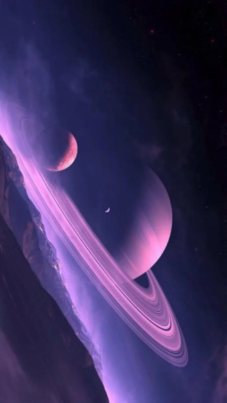 aesthetic purple space wallpaper