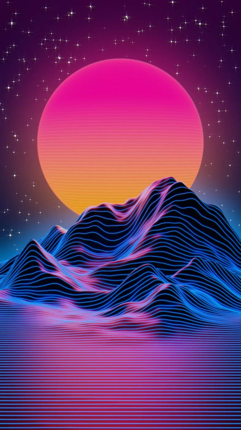 aesthetics vaporwave synthwave blue wallpaper