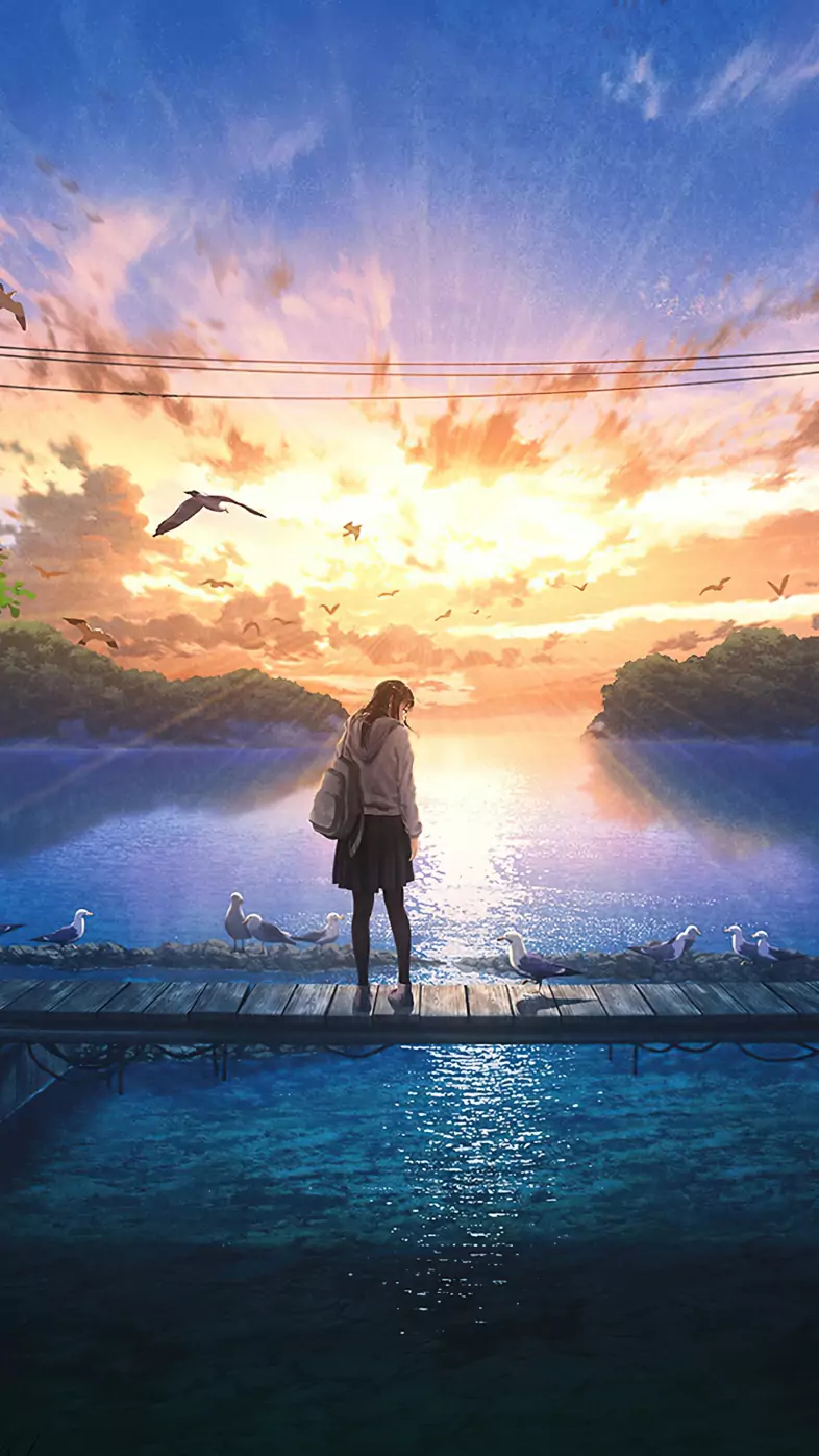 alone anime girl wallpaper
