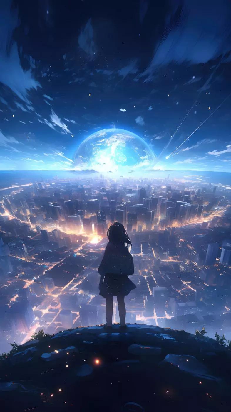 alone anime girl  wallpaper