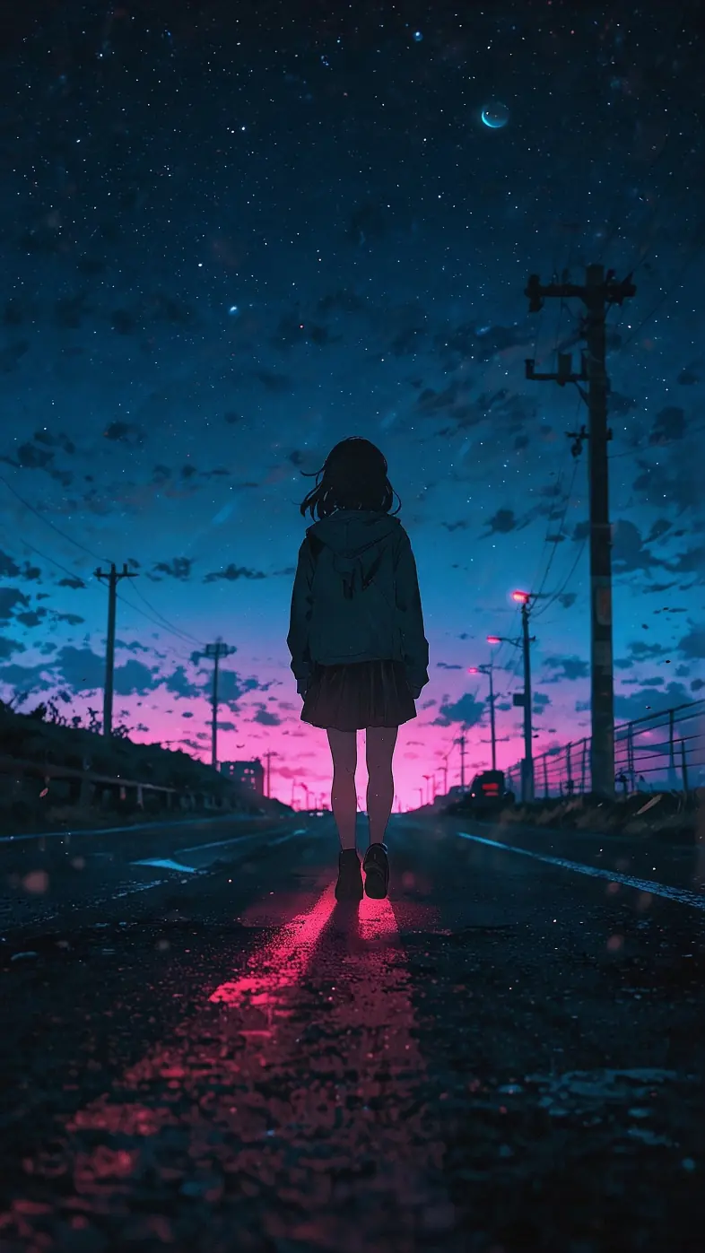 alone anime girl wallpaper
