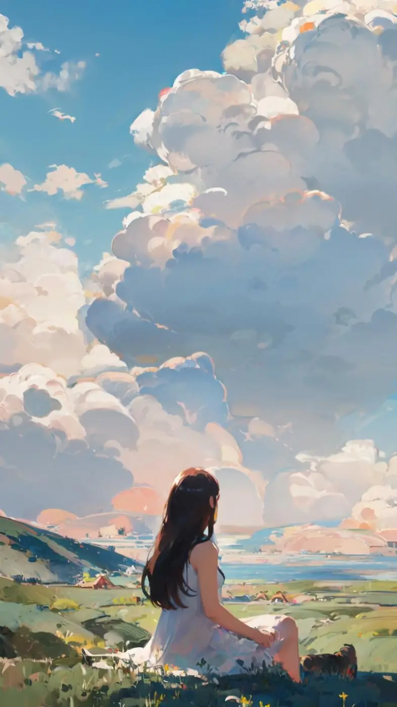 alone anime girl art wallpaper