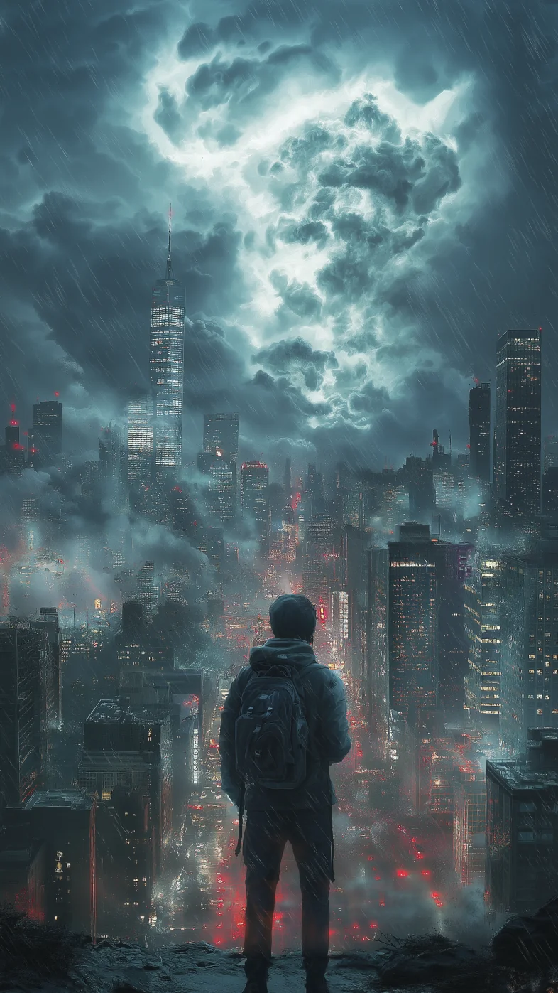 alone boy and city wallpaper