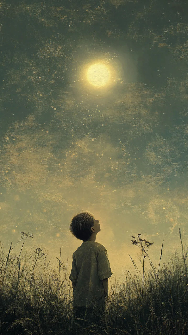 alone boy painting wallpaper