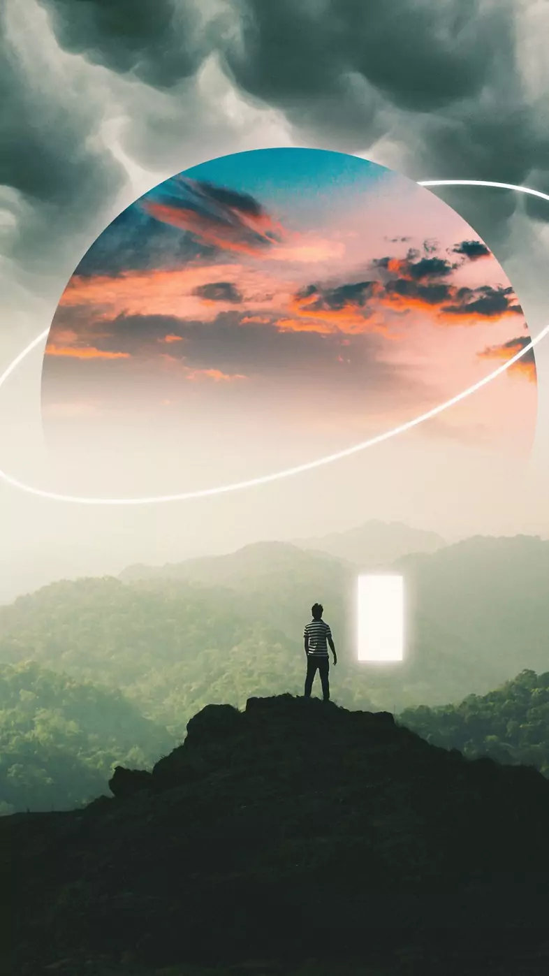 alone surreal planet landscape wallpaper
