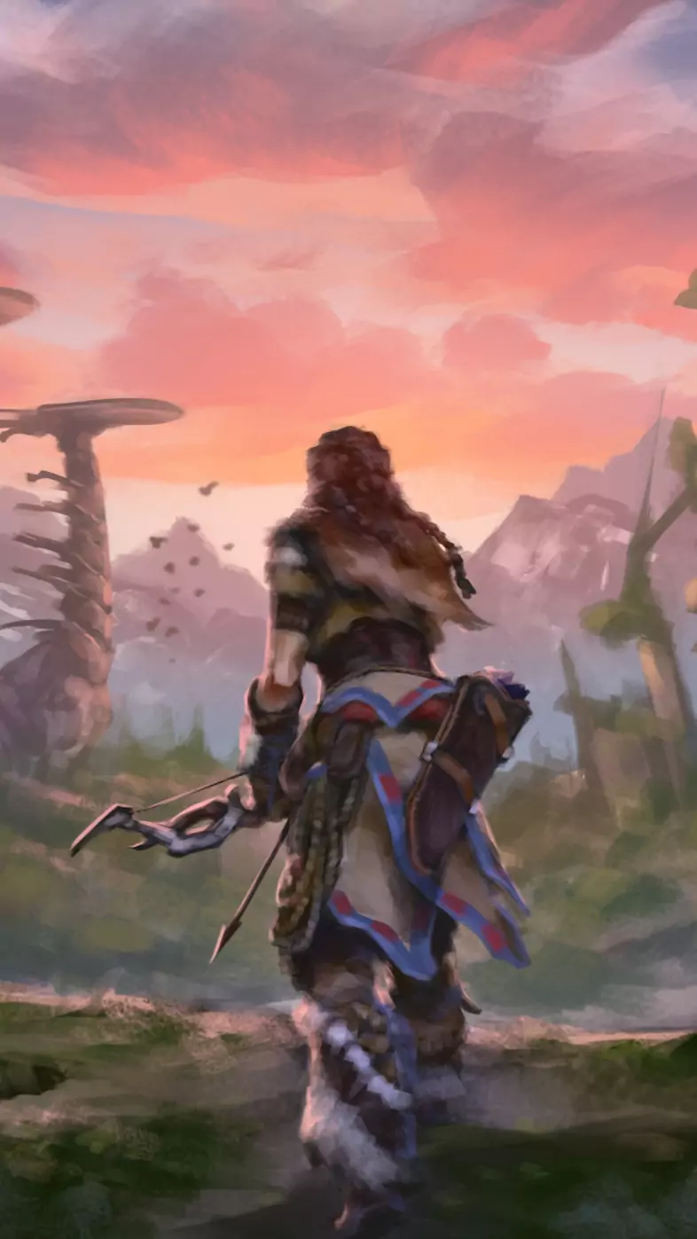 aloy horizon zero dawn game wallpaper